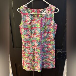 Lilly Pulitzer Tiki Hut Pink Dress Size 8/10